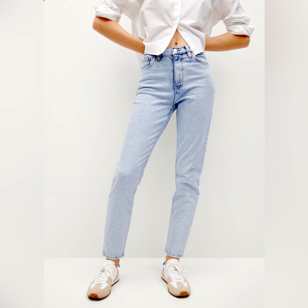 Mango Mom Jean Light Blue Size 2 As New Excellent New Condition!